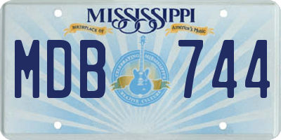 MS license plate MDB744