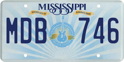 MS license plate MDB746