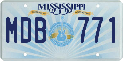 MS license plate MDB771