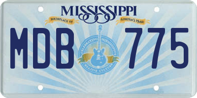 MS license plate MDB775