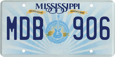 MS license plate MDB906