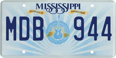 MS license plate MDB944