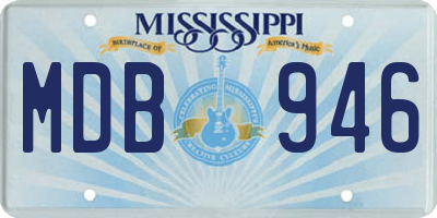 MS license plate MDB946