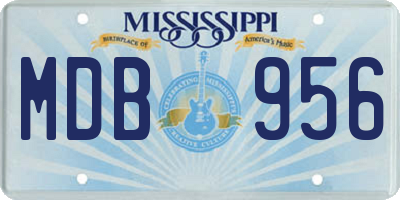 MS license plate MDB956