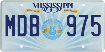 MS license plate MDB975