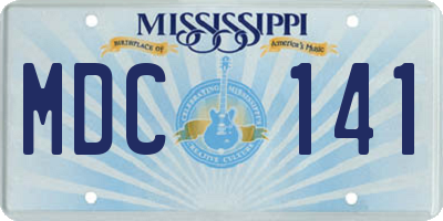 MS license plate MDC141