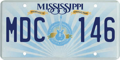 MS license plate MDC146