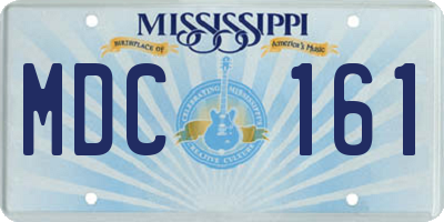 MS license plate MDC161