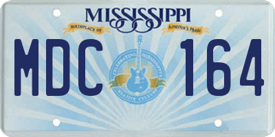 MS license plate MDC164