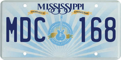 MS license plate MDC168