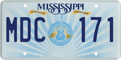 MS license plate MDC171