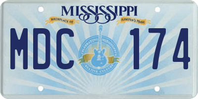 MS license plate MDC174