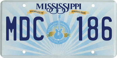 MS license plate MDC186