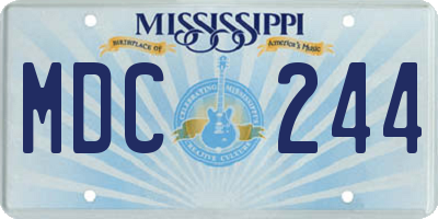 MS license plate MDC244