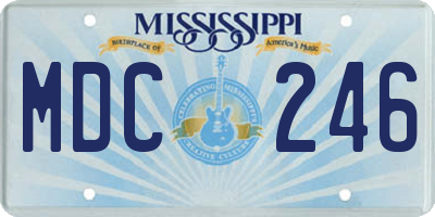MS license plate MDC246