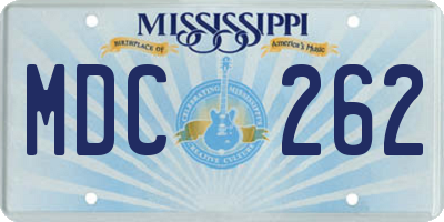 MS license plate MDC262