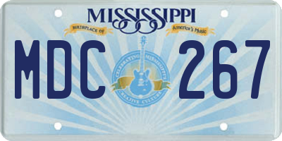 MS license plate MDC267
