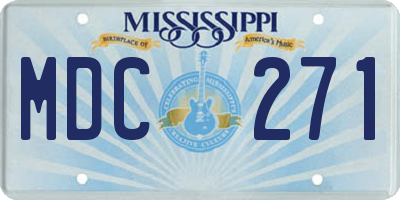 MS license plate MDC271