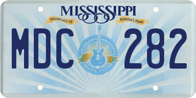 MS license plate MDC282