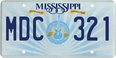 MS license plate MDC321