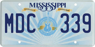 MS license plate MDC339