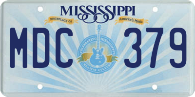 MS license plate MDC379
