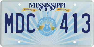 MS license plate MDC413