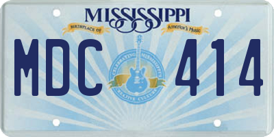 MS license plate MDC414
