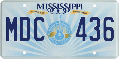MS license plate MDC436