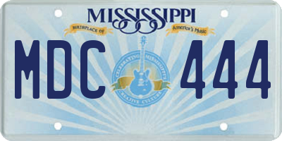 MS license plate MDC444