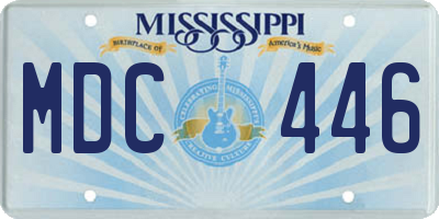 MS license plate MDC446