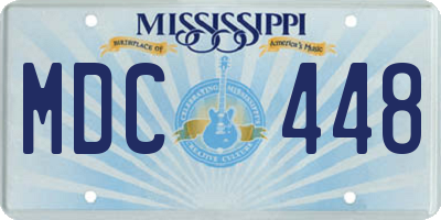 MS license plate MDC448