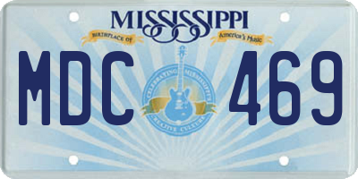MS license plate MDC469