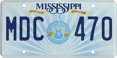 MS license plate MDC470