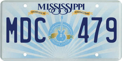 MS license plate MDC479