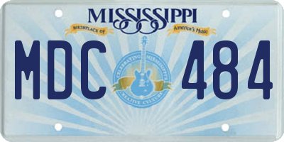 MS license plate MDC484