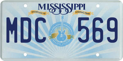 MS license plate MDC569