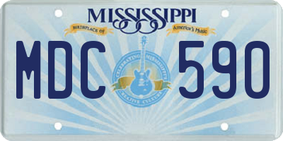 MS license plate MDC590