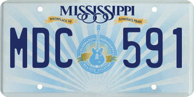 MS license plate MDC591