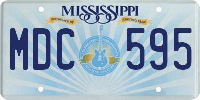 MS license plate MDC595