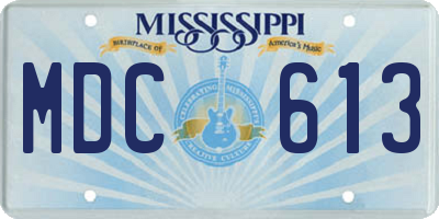 MS license plate MDC613