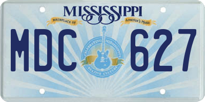 MS license plate MDC627