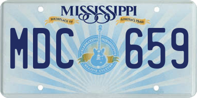 MS license plate MDC659