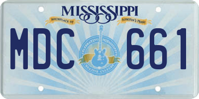 MS license plate MDC661