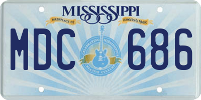 MS license plate MDC686