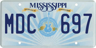 MS license plate MDC697