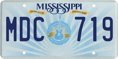 MS license plate MDC719