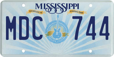 MS license plate MDC744