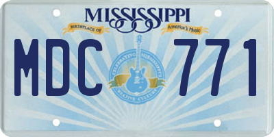 MS license plate MDC771
