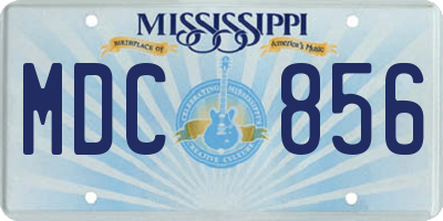 MS license plate MDC856